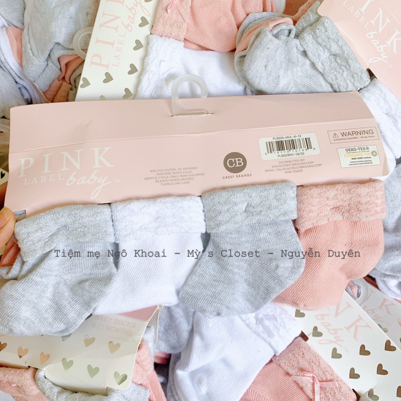 [MD131] Set 5 đôi tất vớ PINK Label xinh xắn xuất xịn cho bé yêu