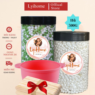 [TẶNG CHÉN] Hũ 500g dòng sáp wax lông nóng sữa dừa cao cấp lấy sạch tận gốc lyihome, sáp wax dẻo
