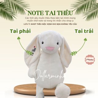 (Size 90) Gấu Bông Thỏ Tai Dài Bunny Thêu Tên Theo Yêu Cầu Không Rụng Lông Mềm Mịn Quà Tặng Sinh Nhật Cho Bé