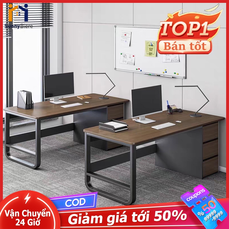 SUNNY Bàn Làm Việc 3 hộc bàn học mặt bàn kích thước lớn khung chắc chắn chống gỉ bền bỉ mẫu hiện đại