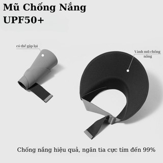 Mũ Chống Nắng UPF50+ Vành Rộng 28.5cm | Mũ Visor Chống UV 99% Gấp Gọn Nữ Đi Biển Du Lịch Ngoài Trời