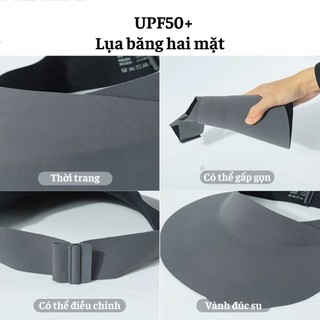 Mũ Chống Nắng UPF50+ Vành Rộng 28.5cm | Mũ Visor Chống UV 99% Gấp Gọn Nữ Đi Biển Du Lịch Ngoài Trời