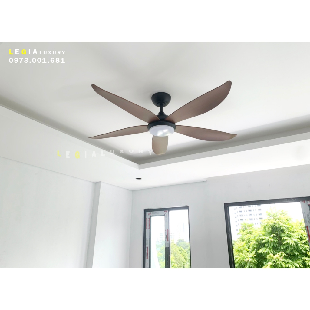 Ảnh Quạt trần chung cư cổ ngắn Chính Hãng Lê Gia LGFAN669 gió mạnh rât khỏe phù hợp trần 2.3m đến 3.2m 4