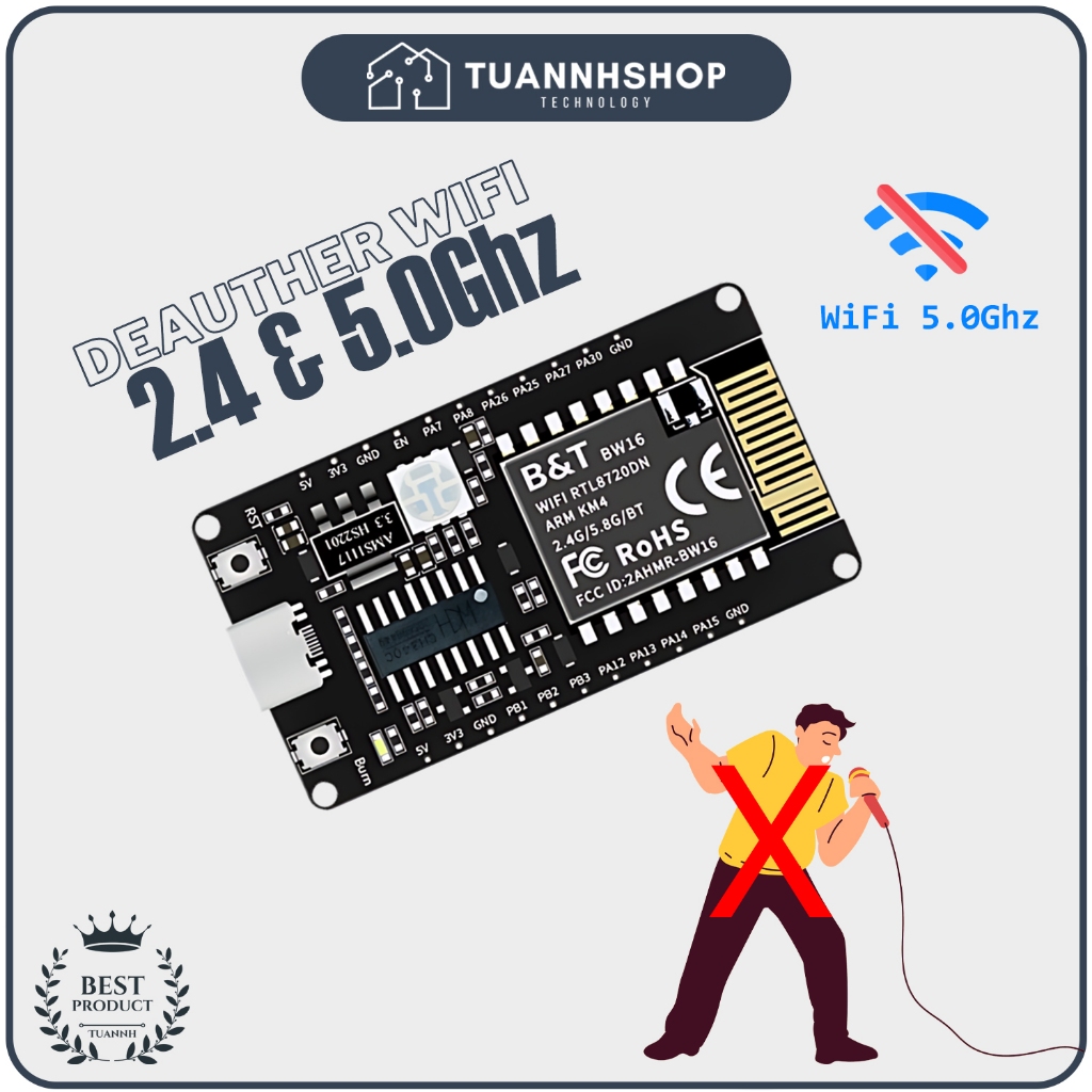 [Nạp sẵn Code] Mạch Thu Phát Wi-Fi Băng Tần Kép + Bluetooth SoC ...
