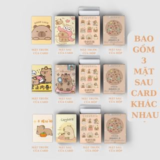 Card Capybara Loopy Chiikawa Lomo Hologram 50 Tấm Hình Bo Góc Cute Timo QT68