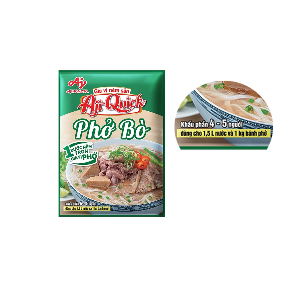 Ảnh Combo 6 Gói Gia Vị Nêm Sẵn Aji-Quick® Phở Bò 57g/Gói 2