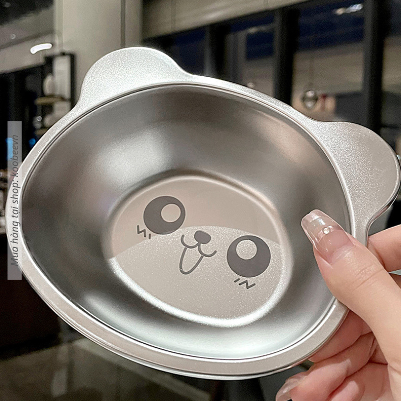 Bát Ăn Dặm Inox 304 KOOBEE Hình Gấu Dễ Thương Cho Bé Chất Liệu Cao Cấp An Toàn | 126