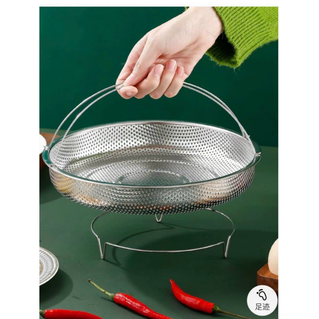 Khay rổ - rá hấp thức ăn inox có đế | Shopee Việt Nam