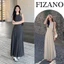 Váy nữ body dáng dài sát nách tôn dáng Fizano, đầm nữ cổ tròn chất zip phong cách basic D1662