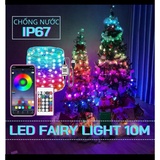 Đèn Led Cuộn nháy đuổi 10M  Dây đèn LED trang trí RGB 5V Cổng USB nháy theo nhạc  kèm điều khiển