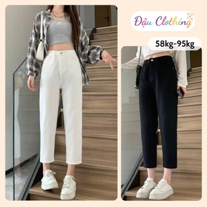 Quần Baggy Bigsize Nữ Dáng 9 Tấc Ngắn Vải Kaki Đứng Form Sành Điệu Cho Chubby Q513
