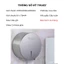 Hộp đựng giấy vệ sinh cuộn lớn tròn công cộng RANCO chất liệu inox 304 gắn tường bền đẹp KT - 402