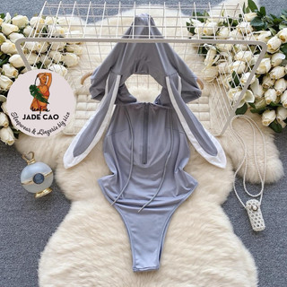 BỘ LIỀN THÂN PHỐI DÂY KÉO HOÁ TRANG THỎ BIG SIZE