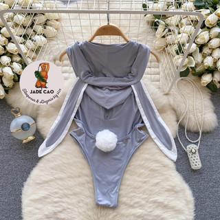 BỘ LIỀN THÂN PHỐI DÂY KÉO HOÁ TRANG THỎ BIG SIZE