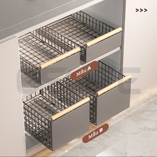 Gslife Giỏ Đựng Đồ Đa Năng Có Ray Trượt-Kệ Để Đồ Tủ Bếp Đa Năng, Thiết Kế Có Thể Gập Lại