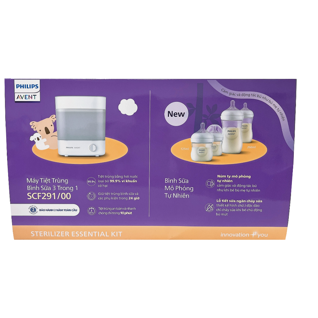Ảnh Philips Avent Bộ sản phẩm tiệt trùng hâm sữa cao cấp Hello! Baby 1