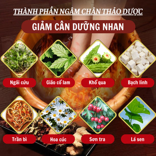 Ngâm chân giảm cân dưỡng nhan Fengcha giảm mỡ phù nề tích tụ ở chân, đùi , bụng , dưỡng hồng da mặt