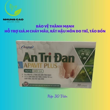 Viên Uống Cao Khô Diếp Cá, RuTin, Nhân Sâm Hỗ Trợ Trĩ Nội, Trĩ Ngoại, Táo Bón - Hộp 30 Viên