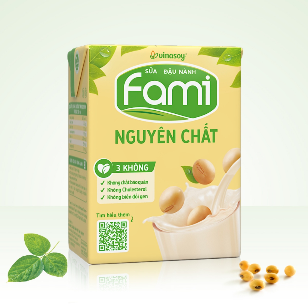 Thùng sữa đậu nành Fami Nguyên chất có đường (36 hộp x 200ml)