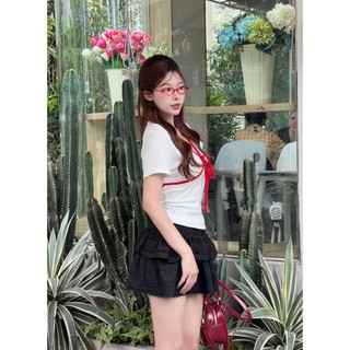 Chân váy ren nữ dáng ngắn xòe ba tầng dễ thương có quần bảo hộ bên trong [Mã 088] - XMTL