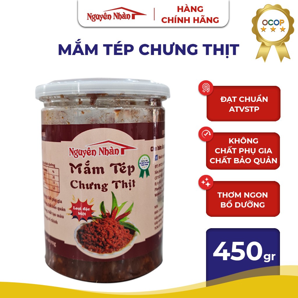COMBO 1 mắm tép chưng thịt 450g + 1 ruốc tép chưng thịt 300g ( Kèm túi và hộp đựng làm quà tặng)