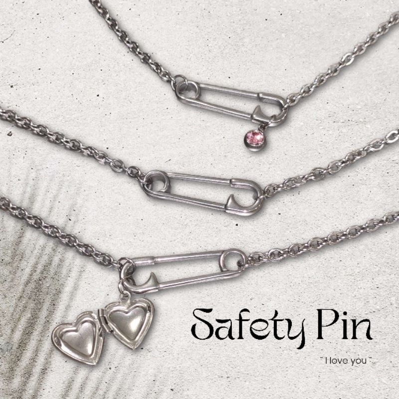 [VER 1] Vòng tay SAFETY PIN ghim băng an toàn tháng sinh thép không gỉ ...