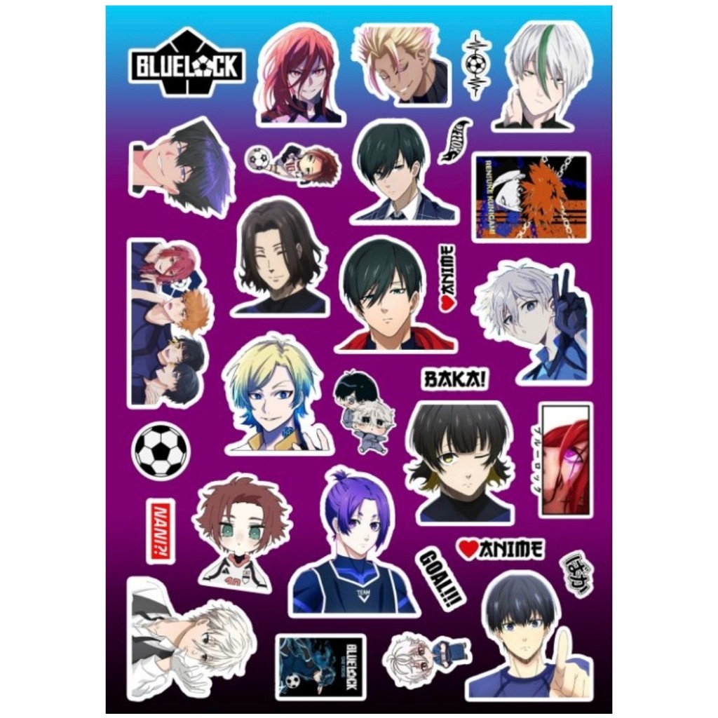 BLUE LOCK - STICKER A5 - sticker anime - Cắt Sẵn - Sắc nét - Bền màu ...