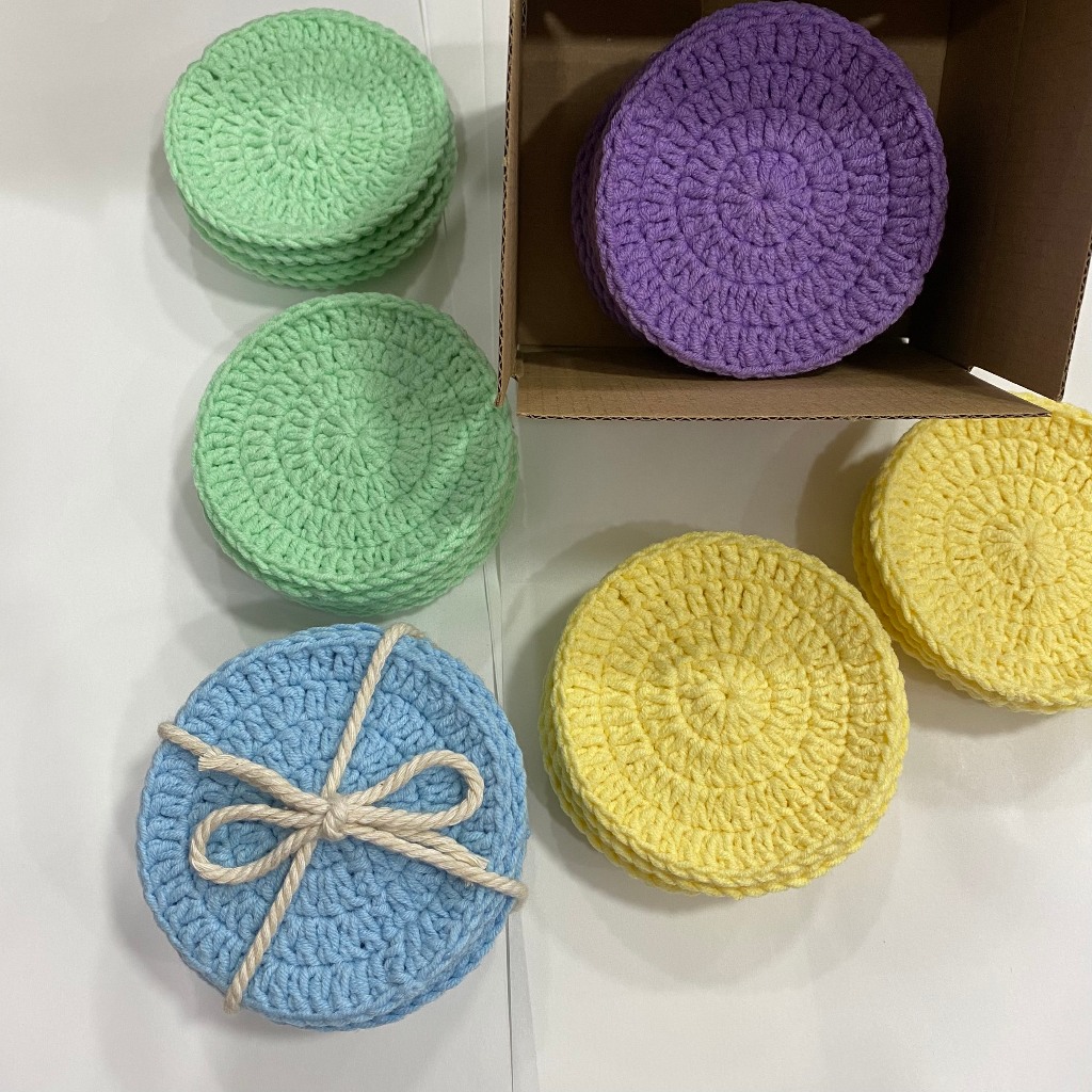Lót ly bằng len tròn màu pastel vintage - CHEN | Shopee Việt Nam