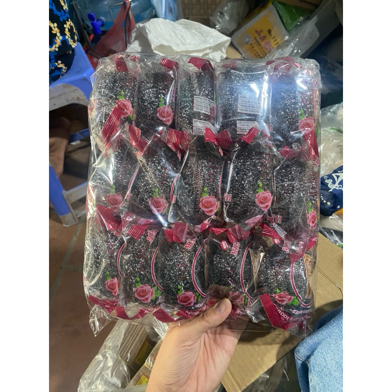 Bịch 15 búi cọ xoong, búi sắt cọ nồi 2 loại, hàng dày, hàng mỏng, phoi sắt không rỉ cọ xoong chảo, giá giao buôn