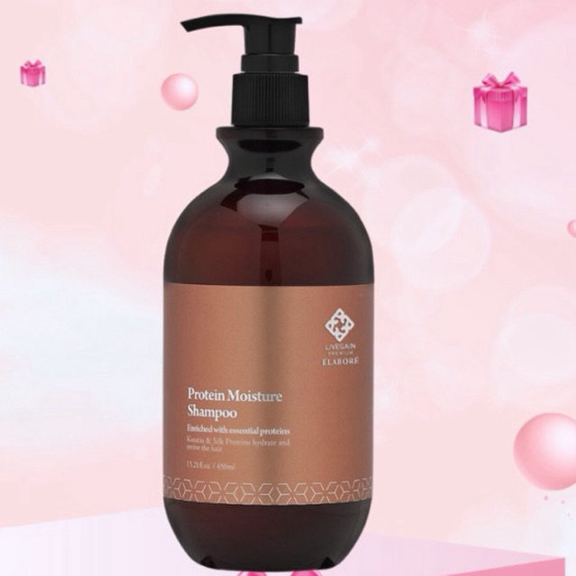 Dầu gội Hàn Quốc phục hồi dưỡng ẩm Protein Livegain Elabore Moisture cho tóc khô hư tổn 450ml