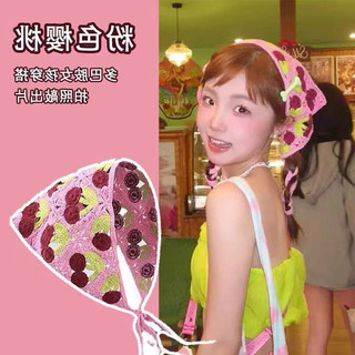 Khăn len khăn turban khăn choàng đầu phong cách vintage khăn tam giác dệt đi biển