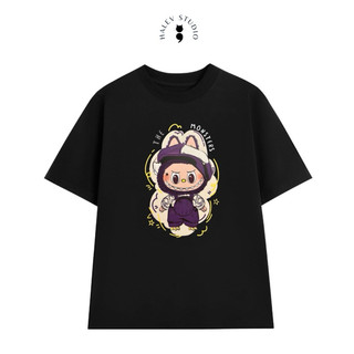Áo thun OVERSIZE LABUBU TÍM unisex nam nữ form rộng