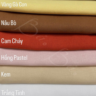 Vải Linen Bột Kiện Stock Mềm Mịn Rũ Khổ Rộng 1m35