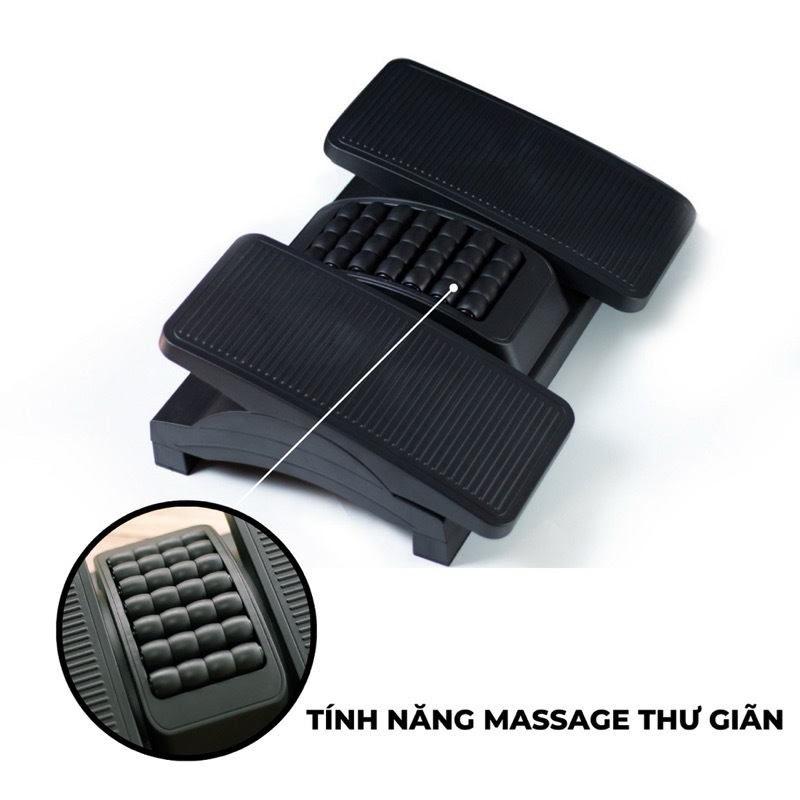 [Giảm 100k]Ghế kê chân văn phòng, kê chân công thái học kèm hạt massage FR-08