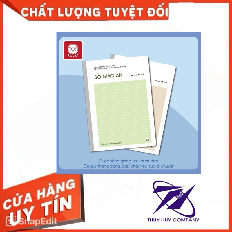 SỔ A4  MAY GÁY BÌA BỒI GIÁO ÁN CAO CẤP MÃ 3644, 200Tr - VPP QUỐC HUY