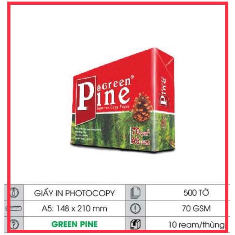 [GIÁ XƯỞNG] GIẤY A4 PINE ĐL70, 1 GRAM 500 TỜ - VPP QUỐC HUY.