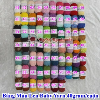 Len baby / Baby Yarn 40g/ cuộn ( Màu 01-67)