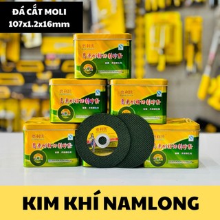 Đá cắt sắt inox MOLI hộp 50 viên 107x1.2x16mm 💪FREESHIP💪 Đá cắt nội địa Trung màu xanh, đá cắt 1 tấc