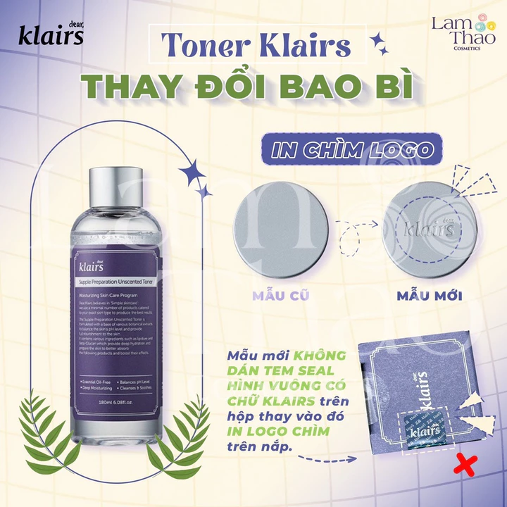 Nước Hoa Hồng Klairs Không Mùi, Dưỡng Ẩm Dear Klairs Supple Preparation Unscented – 2
