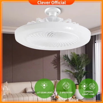 🌸FREESHIP🌸Quạt Trần Có Đèn Quạt Đèn 21W E27 Đế Tròn Quạt Mini 85-265V Quạt Trần Im Lặng Cho Phòng Ngủ Phòng Khách