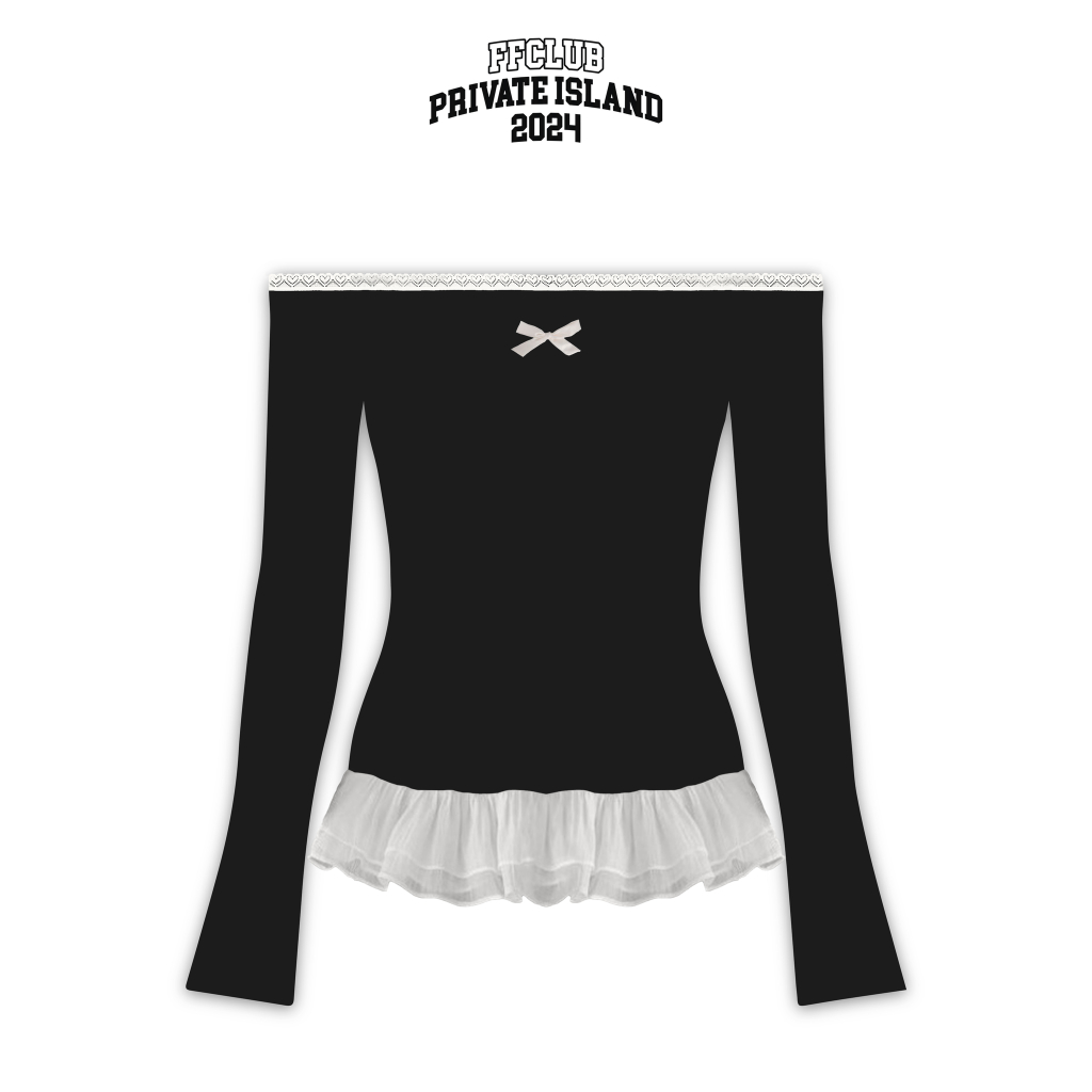 [TẶNG KHĂN REN ]  Áo body nữ kiểu Trễ vai Phối Voan form ôm body tôn dáng FFCLUB mix