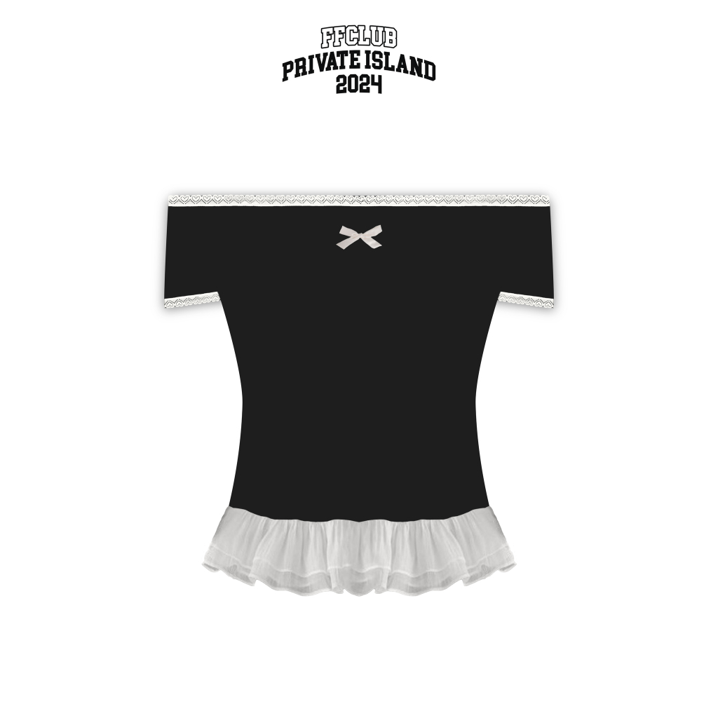 [TẶNG KHĂN REN ]  Áo body nữ kiểu Trễ vai Phối Voan form ôm body tôn dáng FFCLUB mix