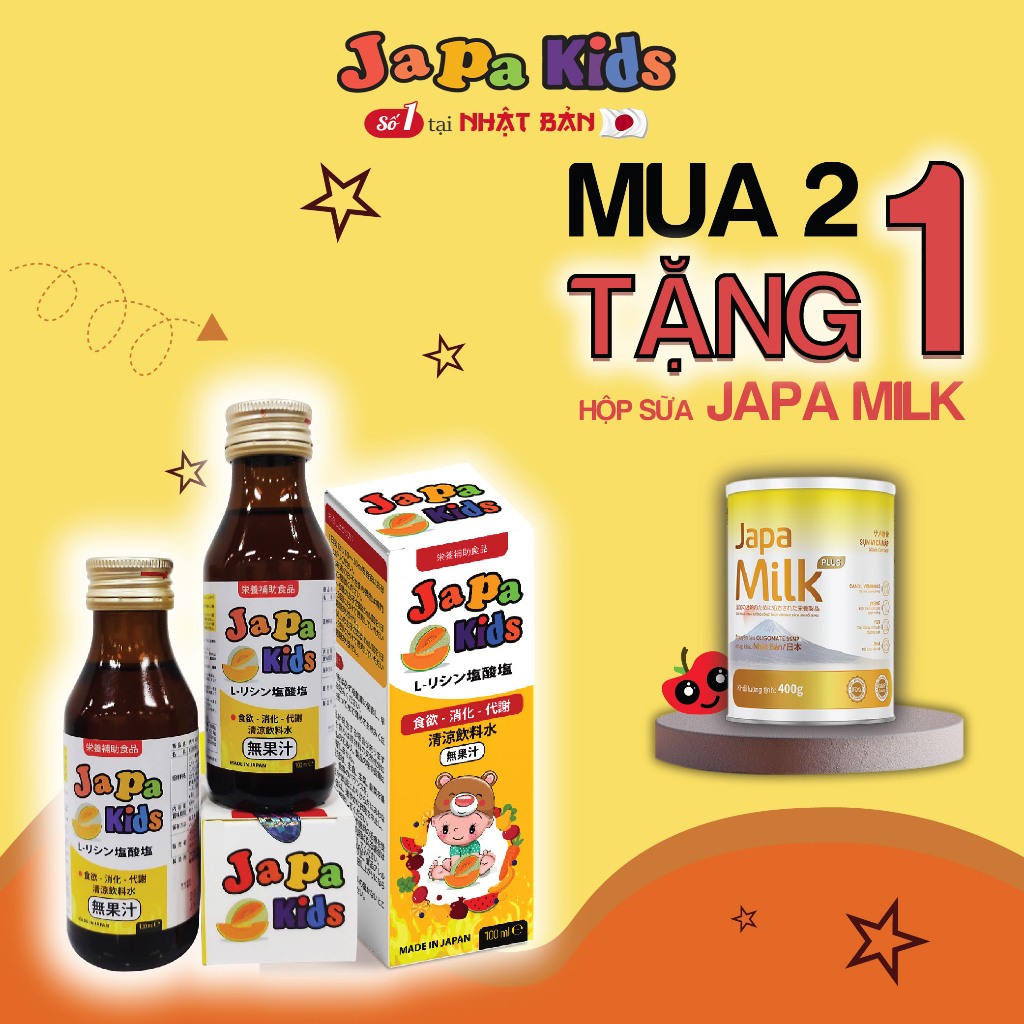 Ảnh Mua 2 JAPA KIDS tặng 1 sữa Japa milk giúp con ăn ngon hấp thụ tốt tăng cân đều nhập khẩu Nhật Bản 1