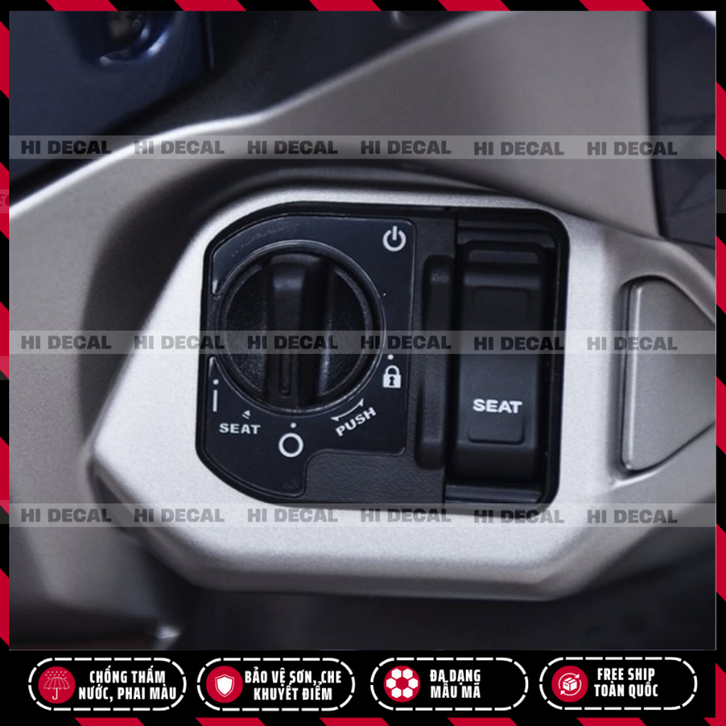 Tem dán ổ khoá AB Carbon bảo vệ chống xước, tem dán trang trí xe AB AriBlade chống nước chống phai màu