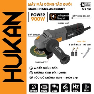 Máy Mài Điện Chỉnh Tốc Hukan HKG2 - AG5055CT Công Suất 900W Lõi Đồng