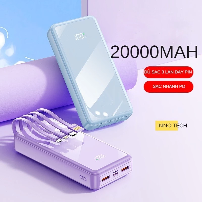 Dung lượng 20000mAh và 50000mAh