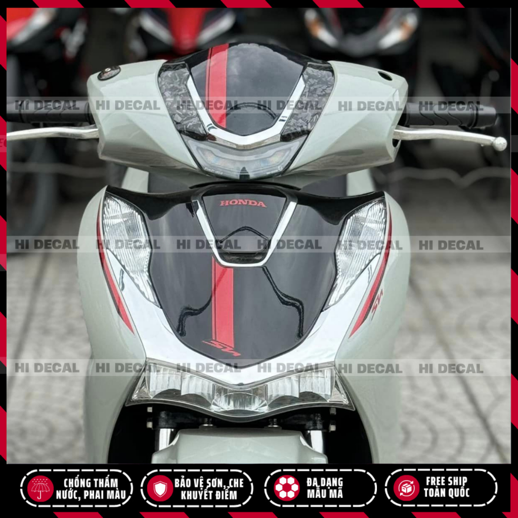 Tem ốp đồng hồ tốc độ xe SH (tem mão), tem dán mặt trước xe, tem trang trí chống thấm nước, chống phai màu