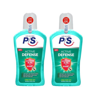 [LIVE] Bộ 2 Nước súc miệng P/S Active Defense 500ml giúp kháng khuẩn 99.9% chỉ sau 30 giây