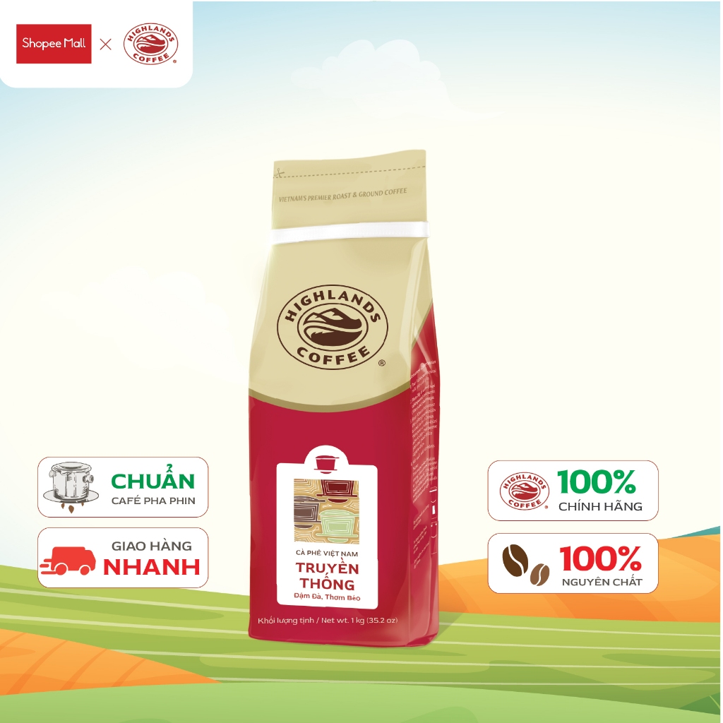 Ảnh Mua 2 tặng 1- Combo 2 Cà Phê Bột Truyền Thống Highlands Coffee 1Kg tặng 1 gói 200gr (quà hiển thị tại giỏ hàng) 2