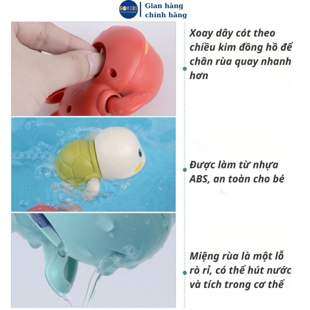 Đồ Chơi Nhà Tắm, Rùa vặn cót  ,Cá Heo, Vịt , Cua Cho Bé Thích Thú Vận Động Khỏe Mạnh Đồ Chơi Dưới Nước Thả Bồn Tắm